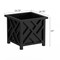 Nature Spring Square Planter Box, Lattice Container with Bottom Insert for Flowers and Plants, Black 955237EPR - alternate 3